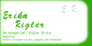 erika rigler business card